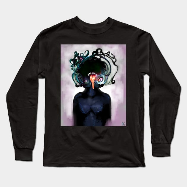 Siren Femme Fatale Fearsome Female Long Sleeve T-Shirt by sandpaperdaisy